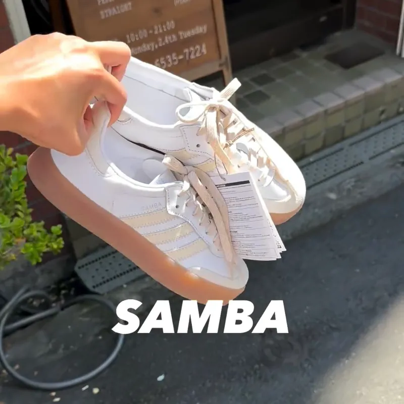 ADIDAS SAMBAE OG 奶油白 焦糖底 女鞋