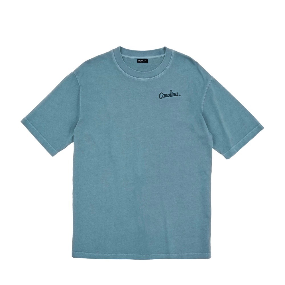 NCAA 短T 藍 北卡羅來納 水洗 刺繡LOGO 寬版 短袖 中性 7325100880