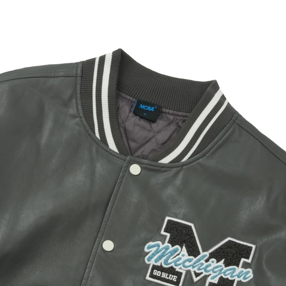 NCAA 中性 灰 落肩 棒球外套 密西根 7455144210