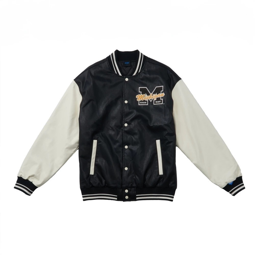 NCAA 中性 黑 落肩 棒球外套 密西根 7455144220