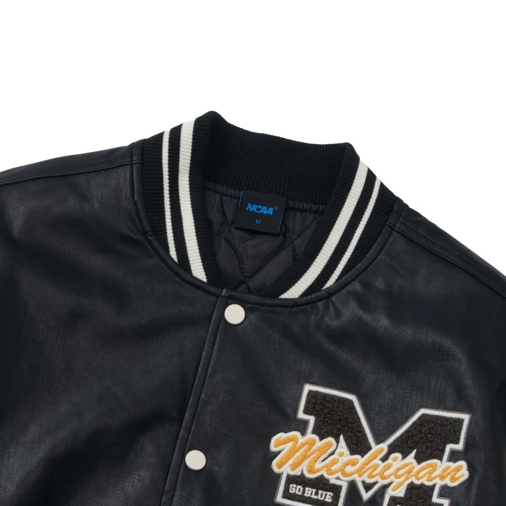 NCAA 中性 黑 落肩 棒球外套 密西根 7455144220