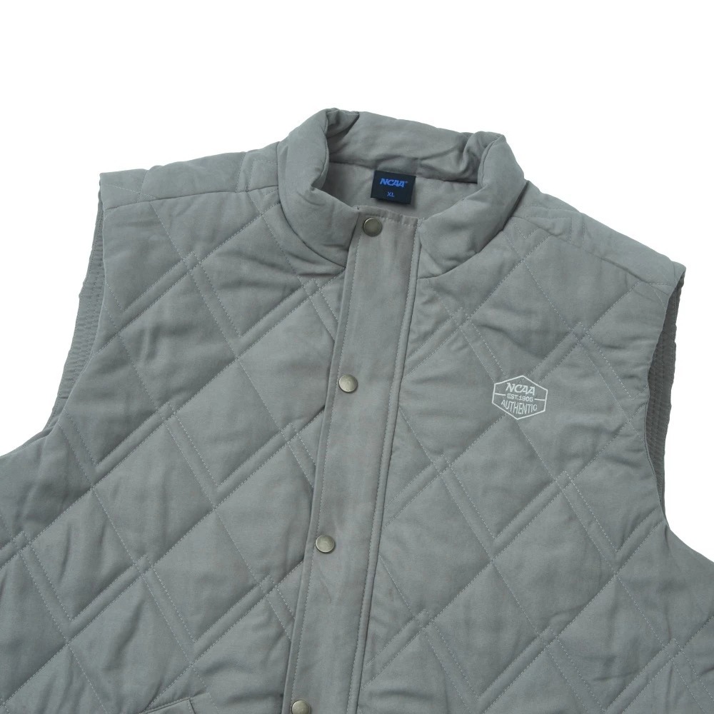 NCAA 淺灰 中性 菱格紋 鋪棉背心 7455148011