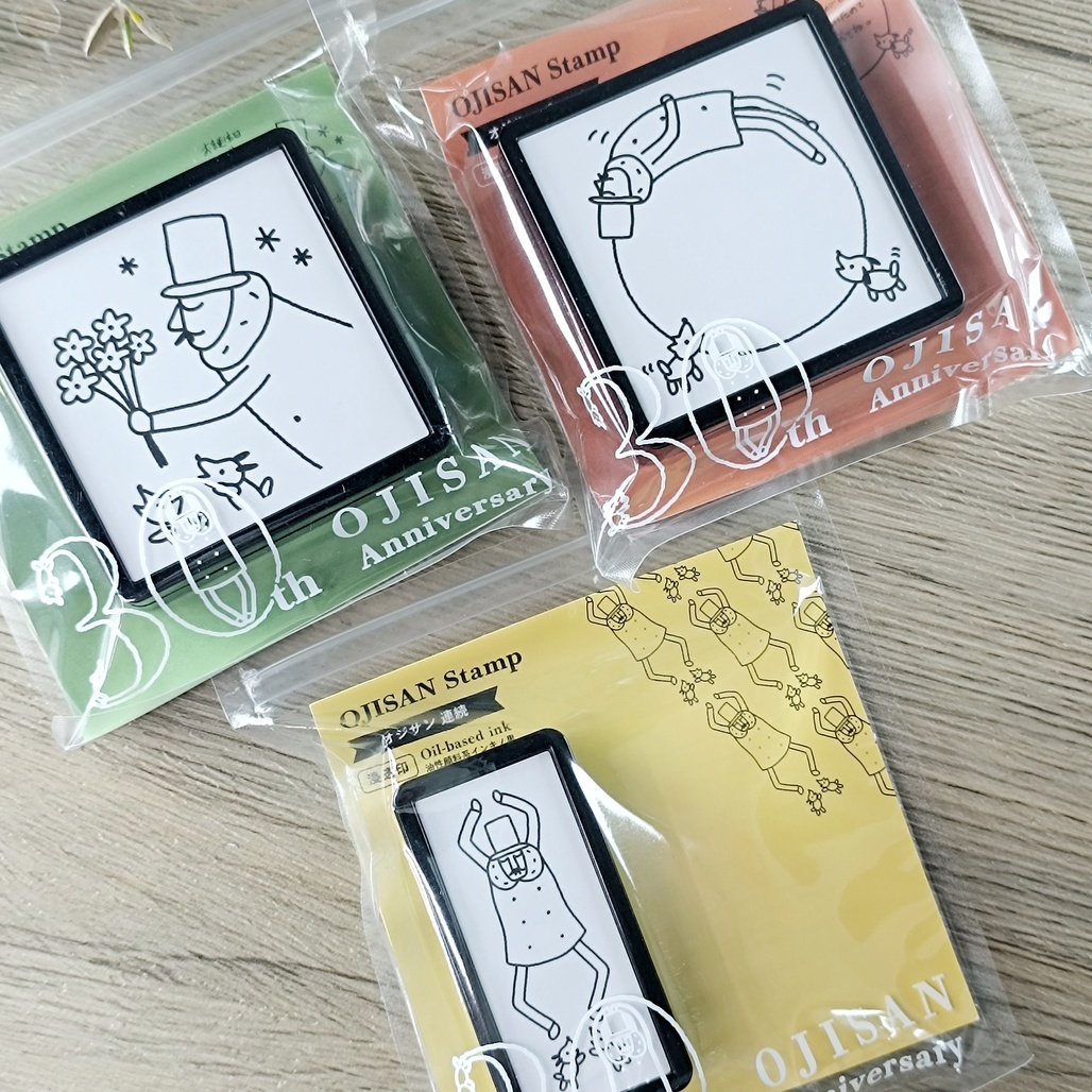 日本MIDORI．歐吉桑30周年 手繪浸透印章 三款