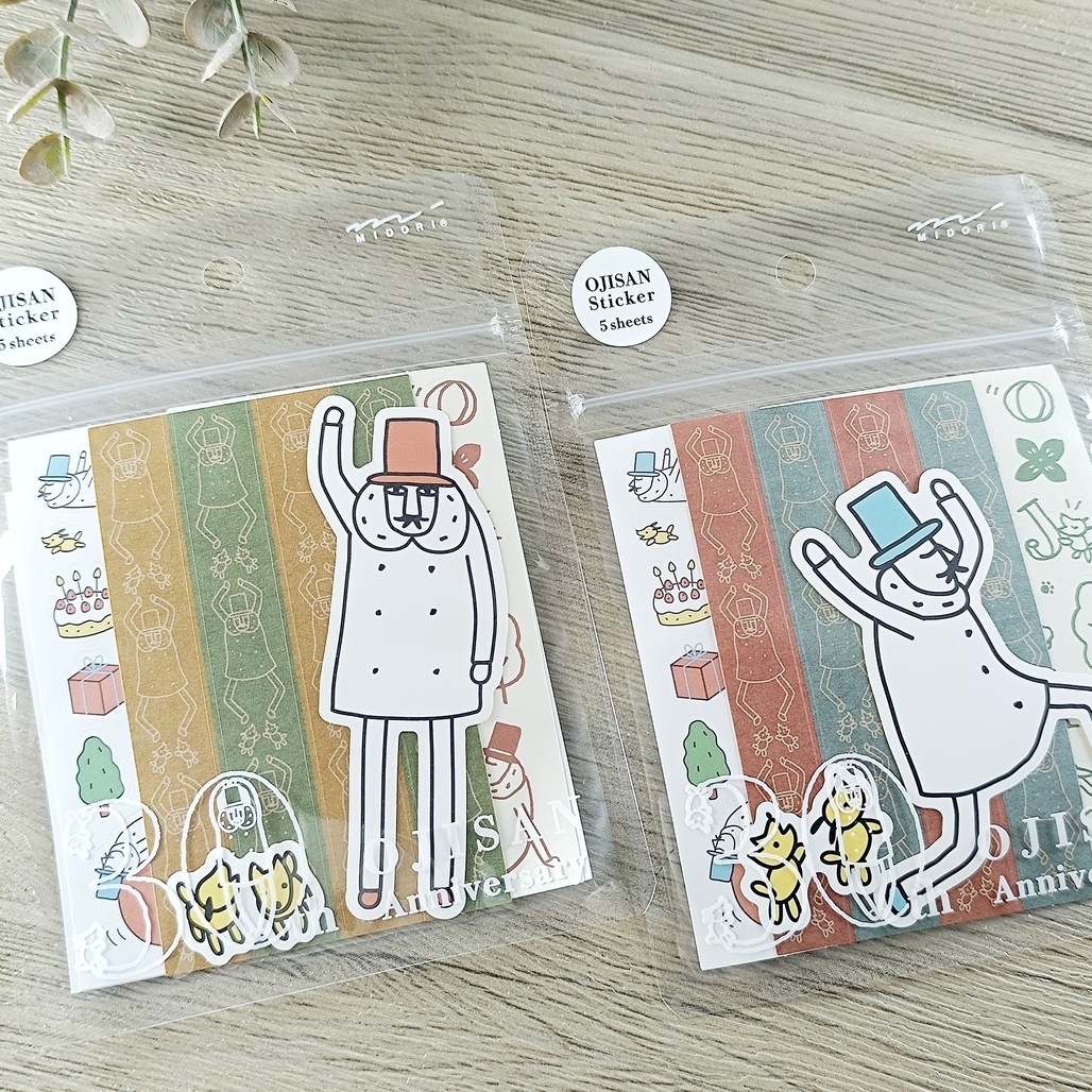 日本MIDORI．歐吉桑30周年 貼紙組 A/B兩款