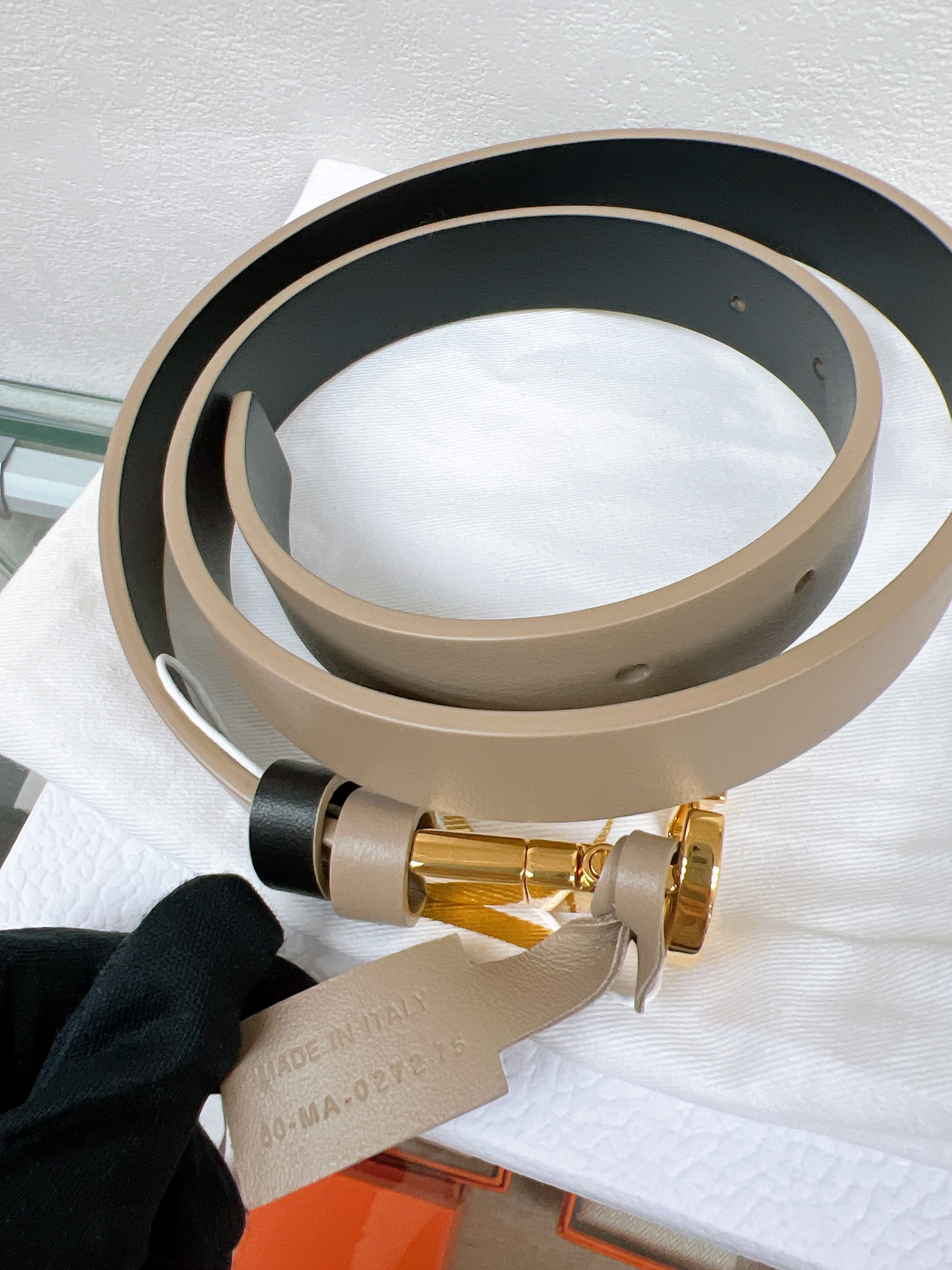 *Unused* (size 75) Dior 30 montaigne reversible belt (grey x black) 20mm