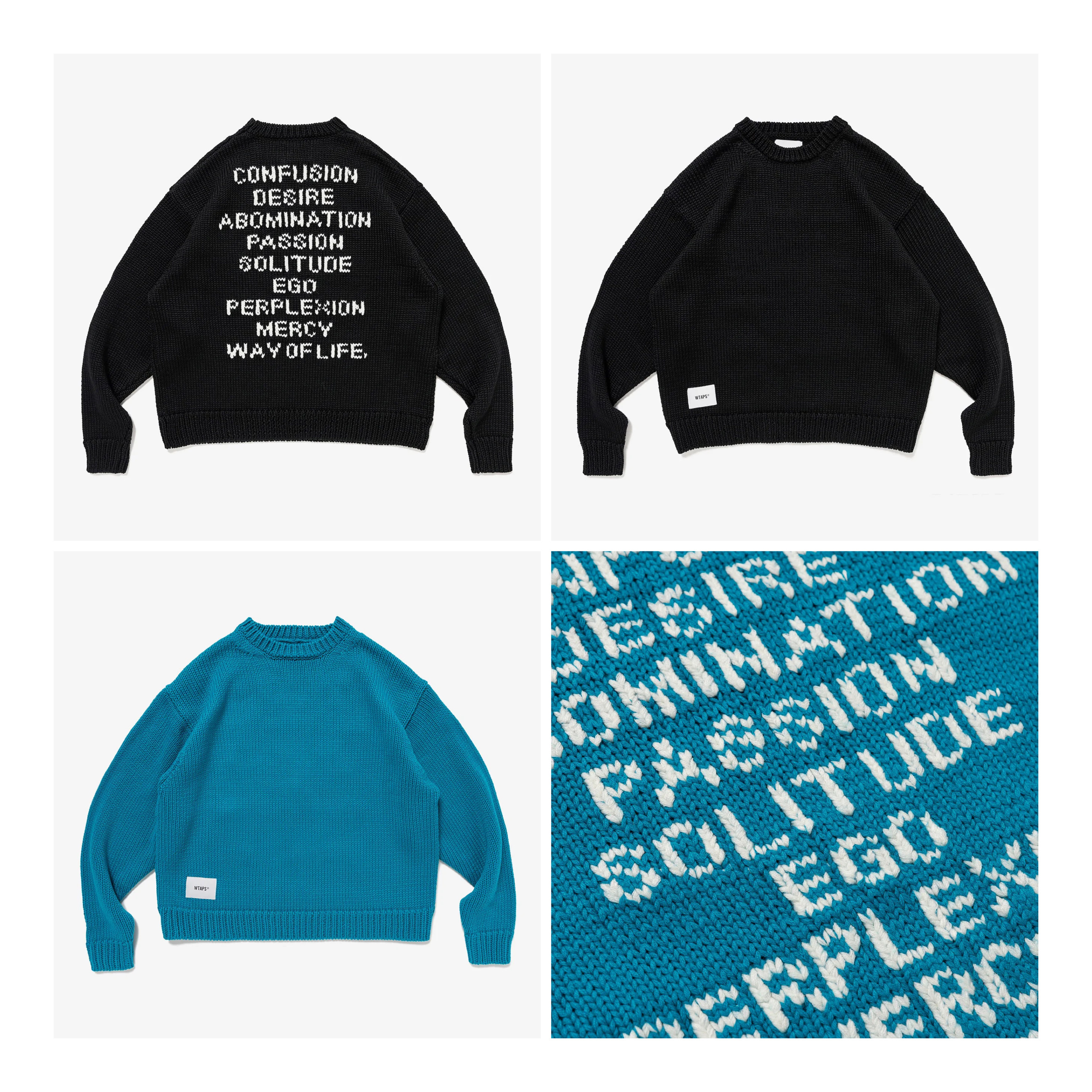 トップス wtaps 242MADT-KNM05 INGREDIENT SWEATER WTAPS Knit INGREDIENT / SWEATER / POLY