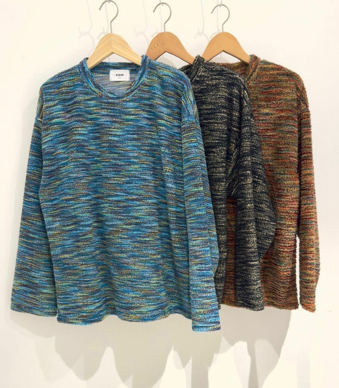 圓領混色針織衫 VOID-079T