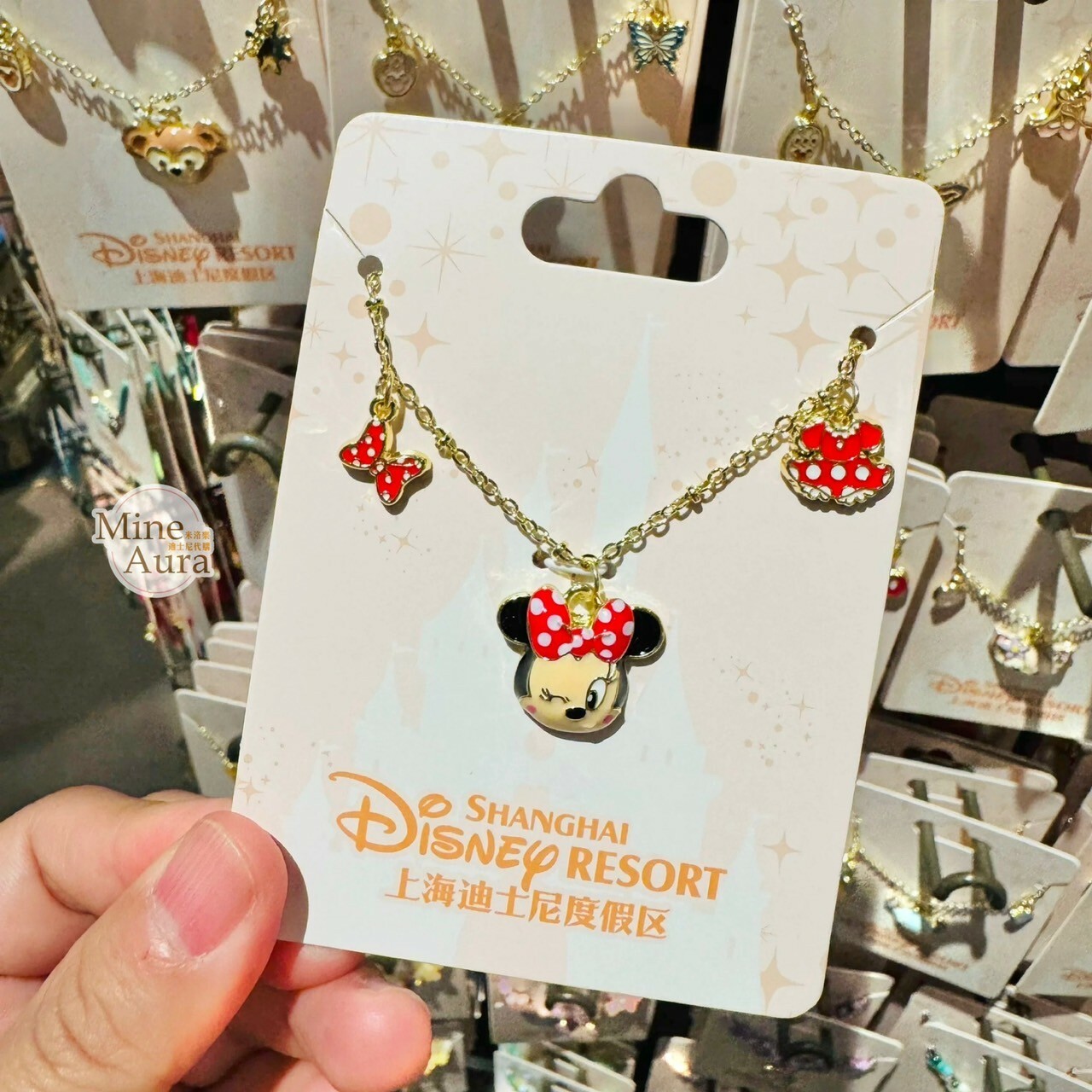 米奇 Mickey 與好友們 史迪奇 Stitch 大頭 墜飾 造型 項鍊 首飾 -上海迪士尼樂園