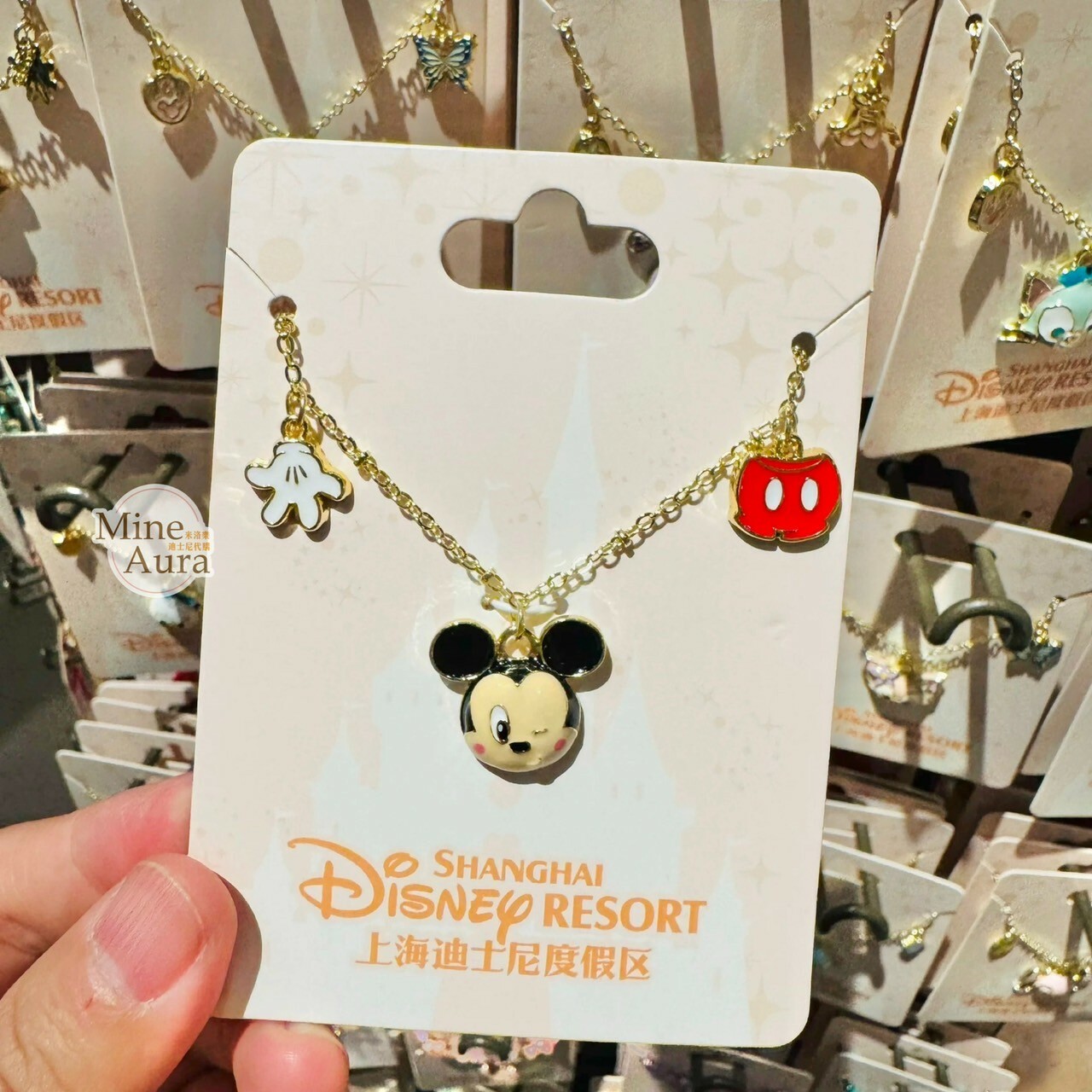 米奇 Mickey 與好友們 史迪奇 Stitch 大頭 墜飾 造型 項鍊 首飾 -上海迪士尼樂園