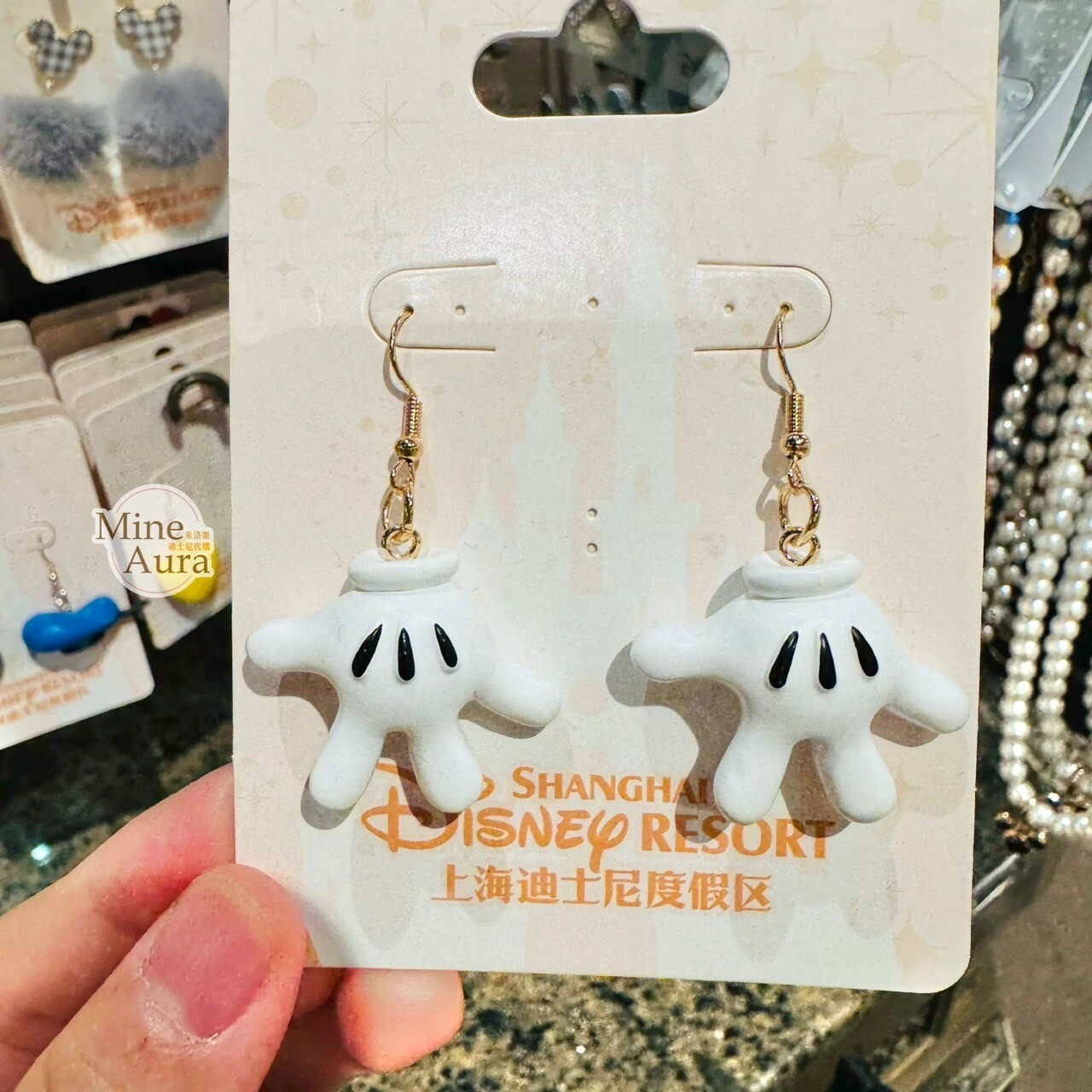 米奇 Mickey 與好友們 經典配件 造型 耳環 首飾 -上海迪士尼樂園