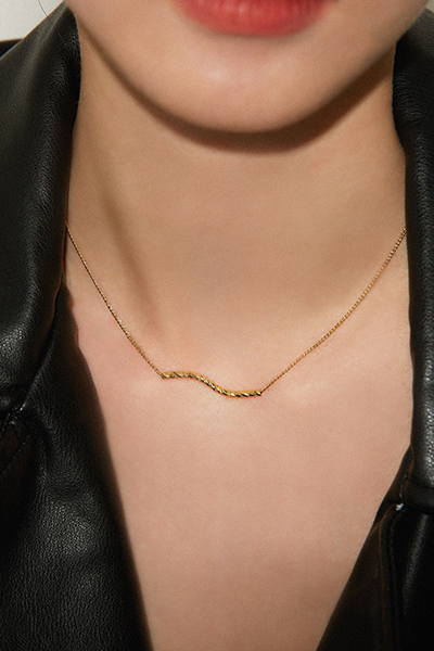 閃耀滑動波浪項鍊