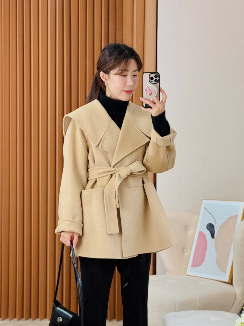 [現貨] 水手翻領綁帶大衣 [ 3色 / Free ]