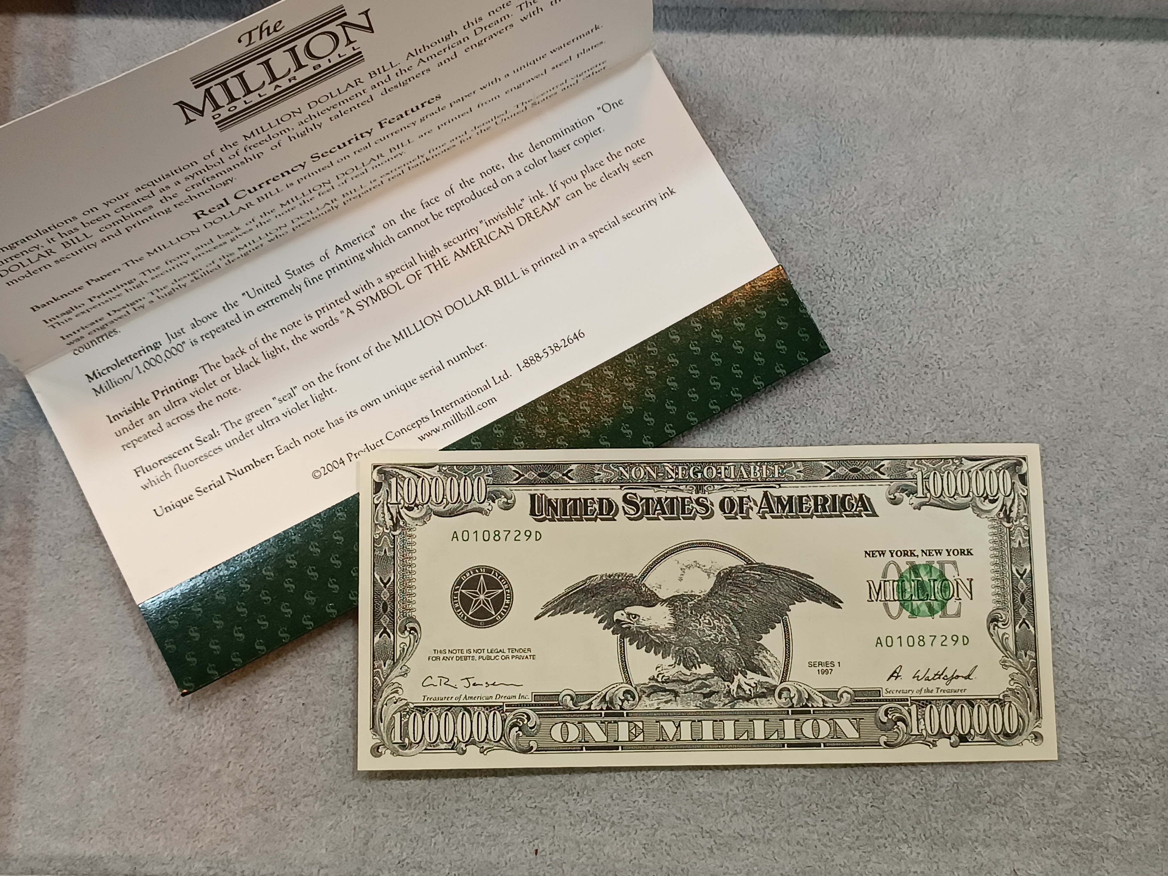 百萬美元紀念鈔券