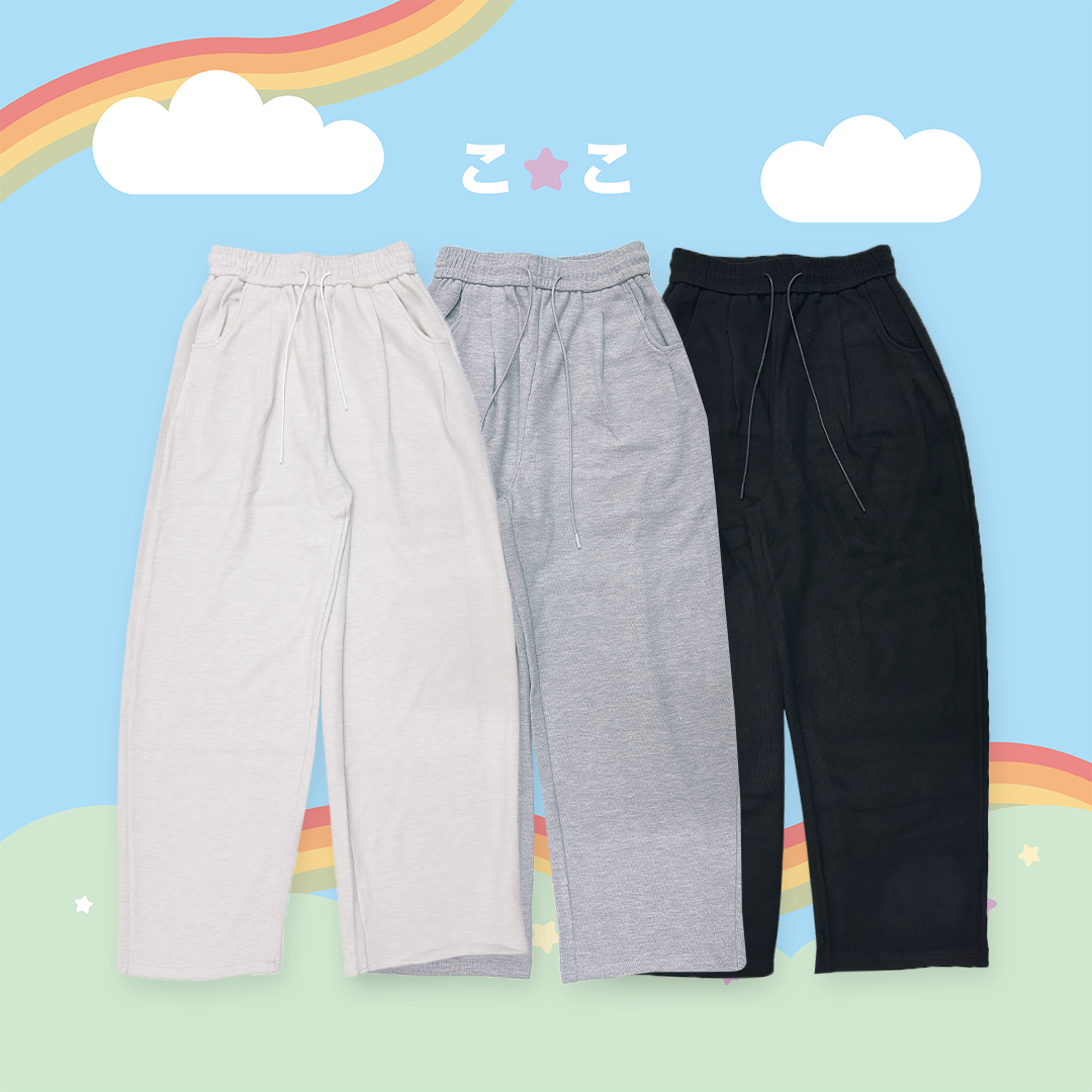 こ♡こ 抽繩休閒棉長褲