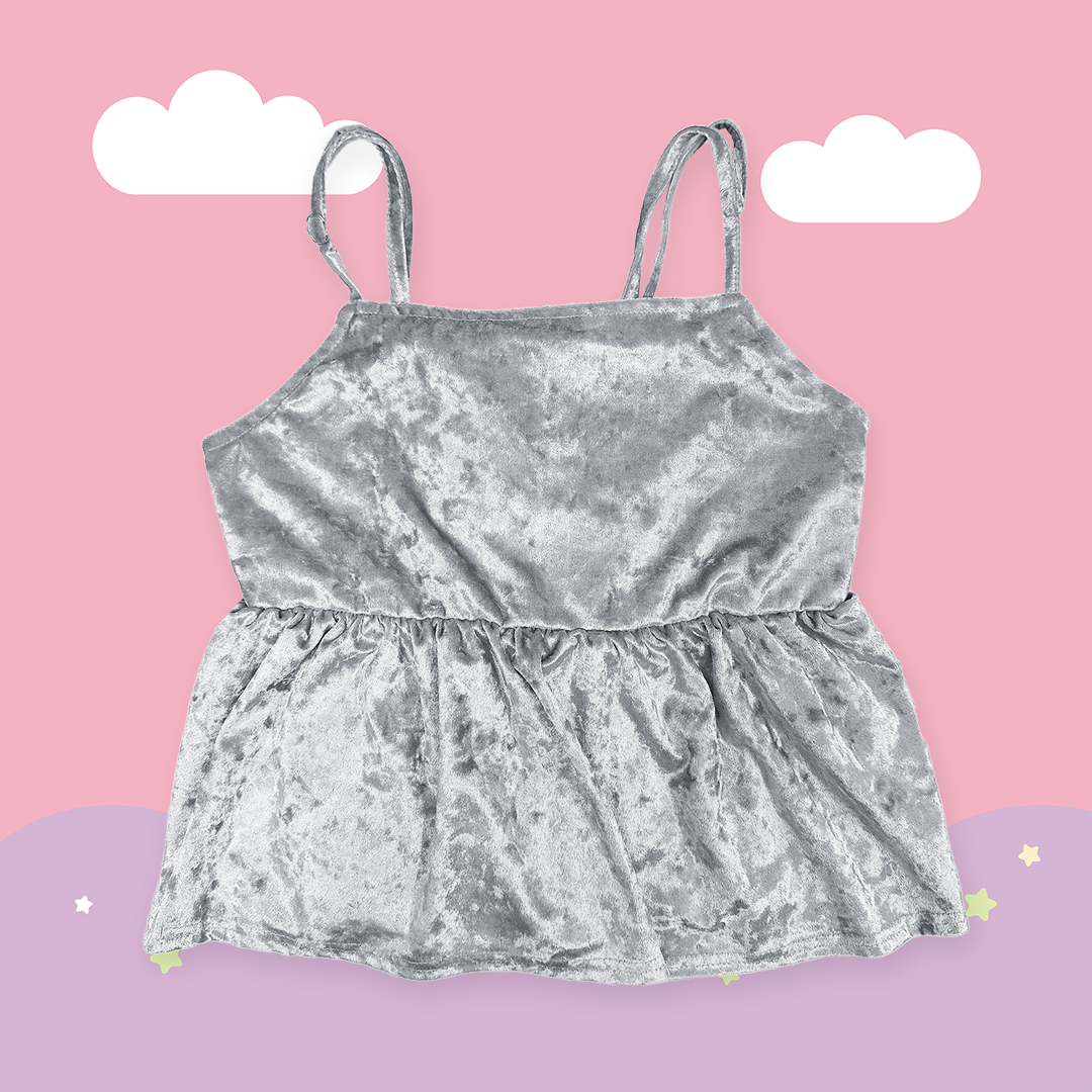 こ♡こ 雙面穿絲絨綁帶背心