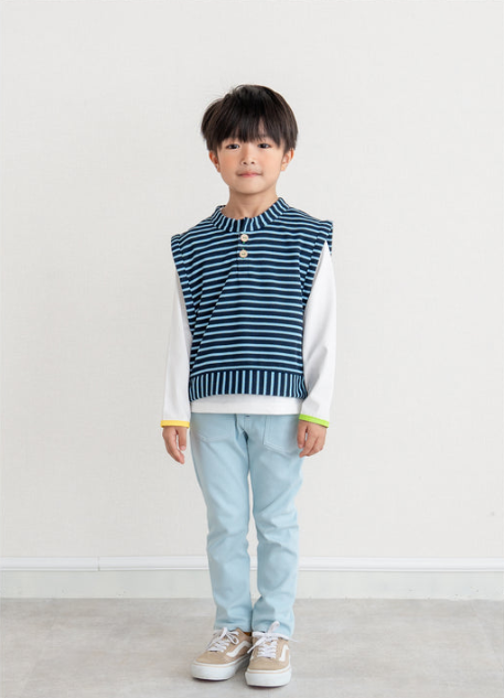 RMB01SE05WE Rag-mart 白色Let's Jump Out 上衣連馬甲