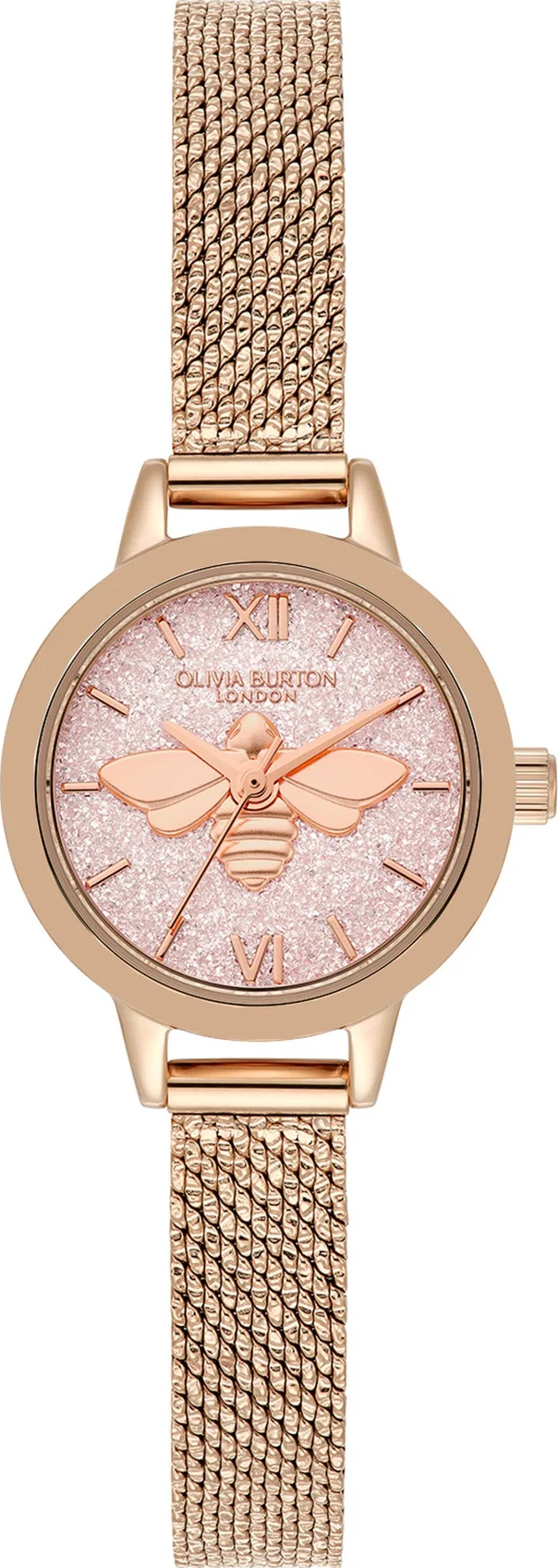萬年鐘錶 -  Olivia Burton  藝術時尚Signature系列  蜜蜂閃光面盤米蘭錶帶女錶 24000229 錶徑23MM