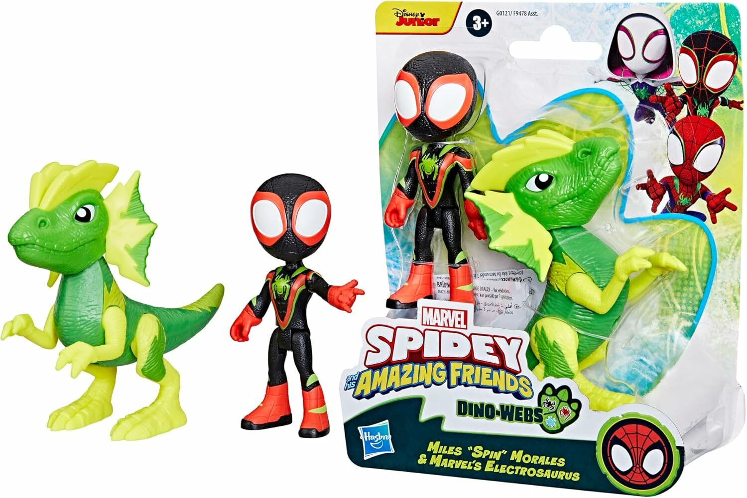 《 孩之寶 HASBRO 》 漫威蜘蛛人與他的神奇朋友們 英雄恐龍人物雙入-Miles
