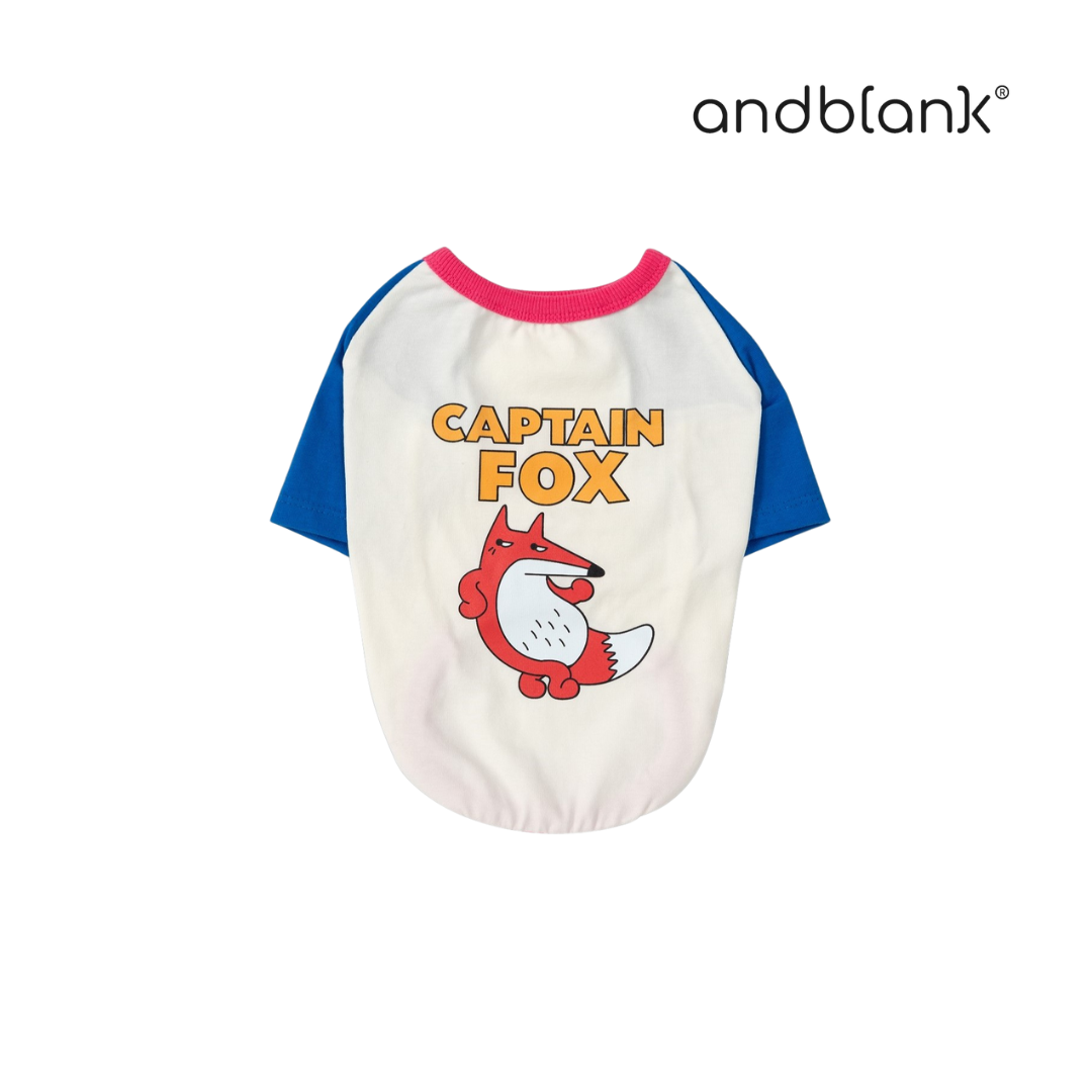 andblank 狐狸撞色TEE