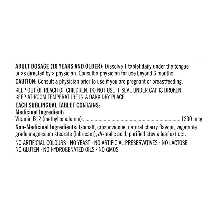 Kirkland Signature Vitamin B12 1200 mcg, 360 sublingual tablets
