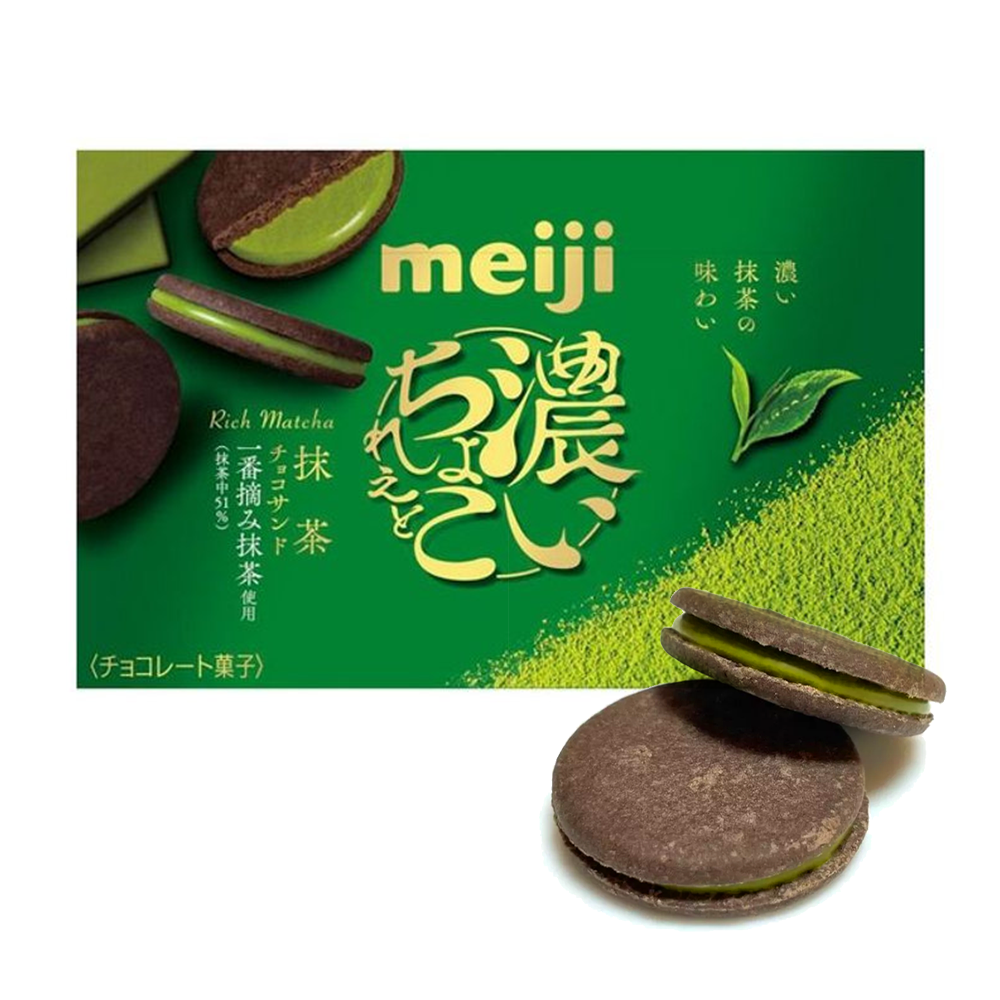 明治 濃厚抹茶朱古力夾心餅