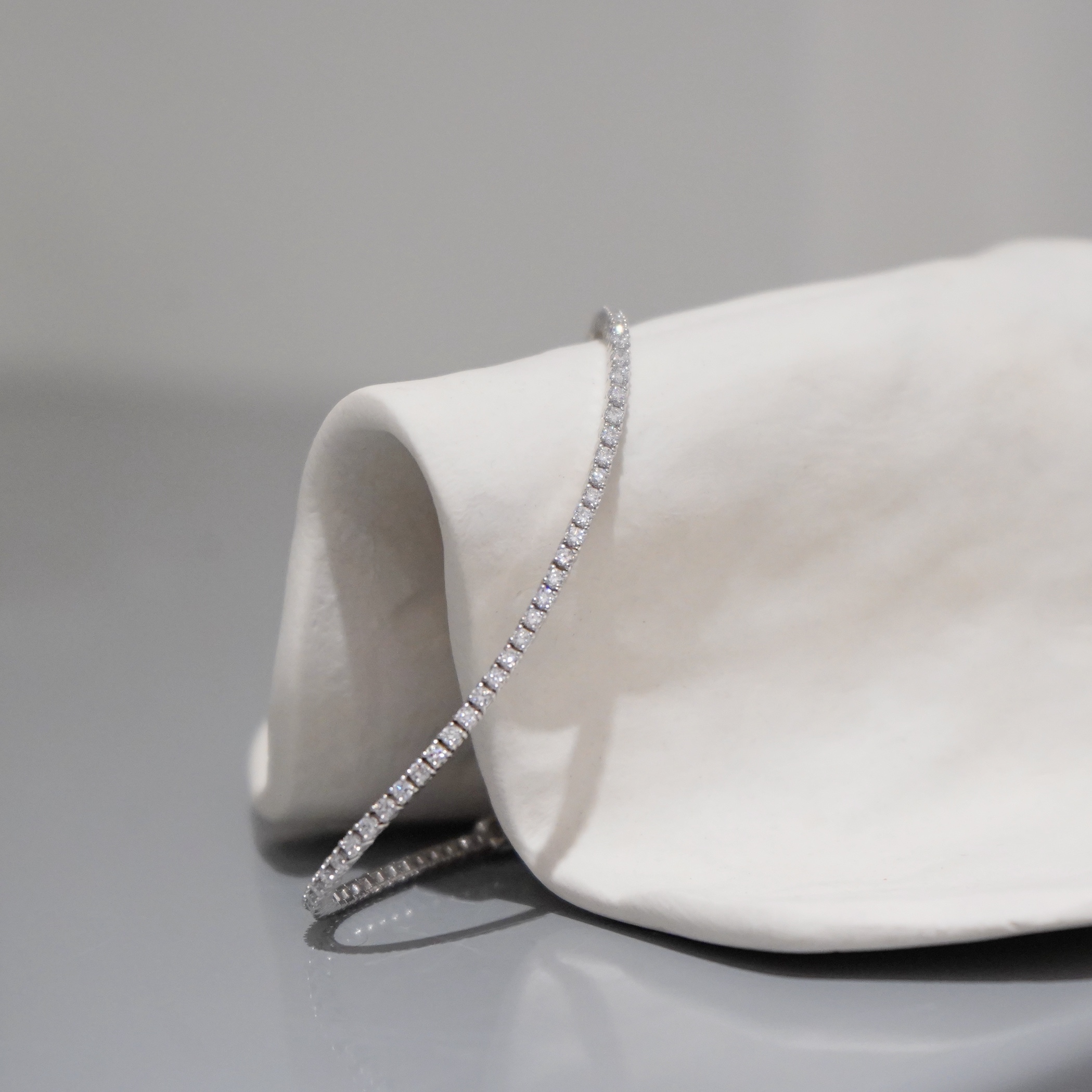 14K Tennis 1.5mm鑽石手鍊