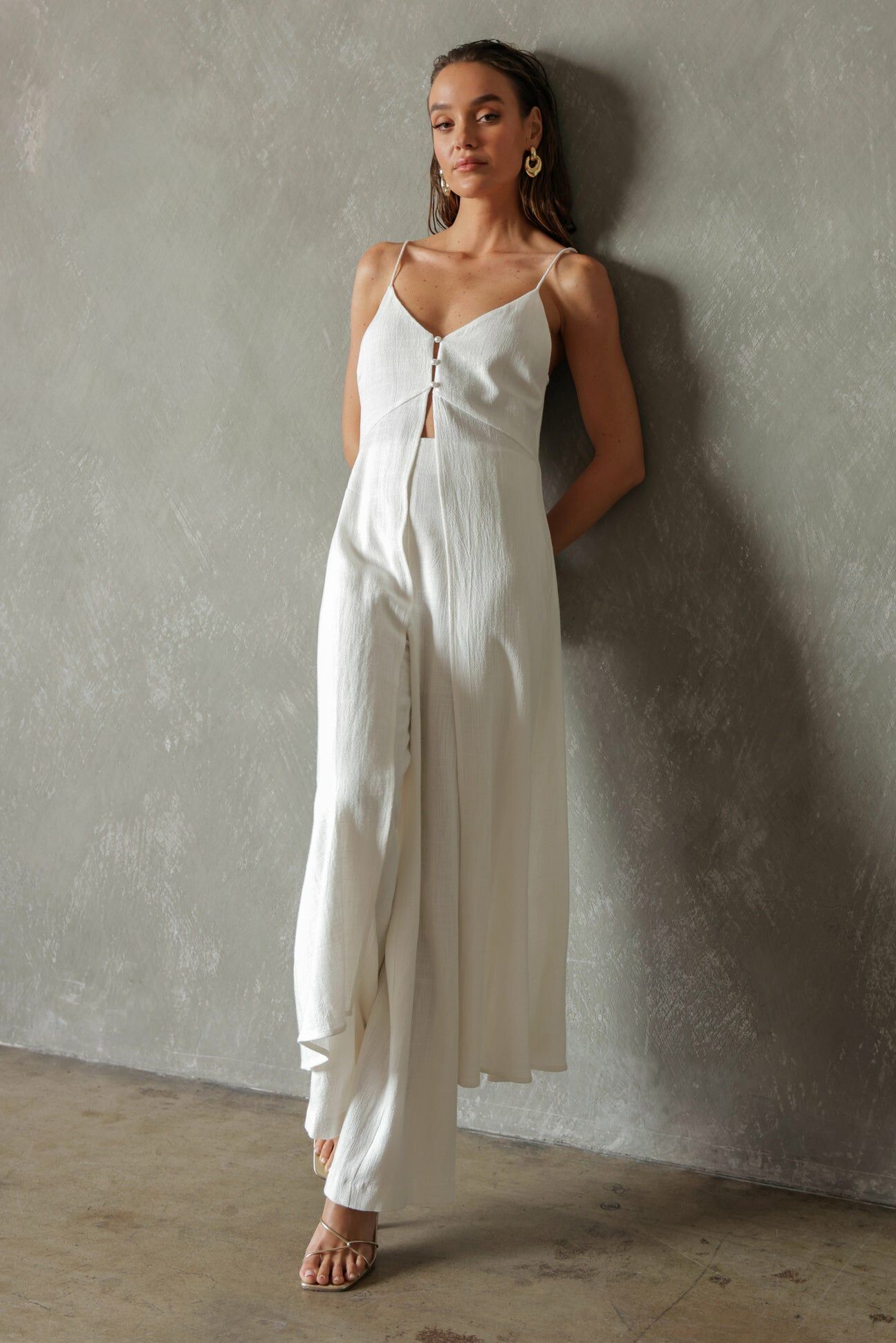 Jordey Top 仙氣細肩長版罩衫