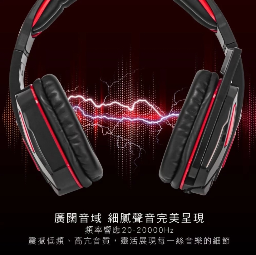 KINYO 電競 遊戲 線控 耳麥 耳機 麥克風 頭掛式 耳罩式  EM-2124