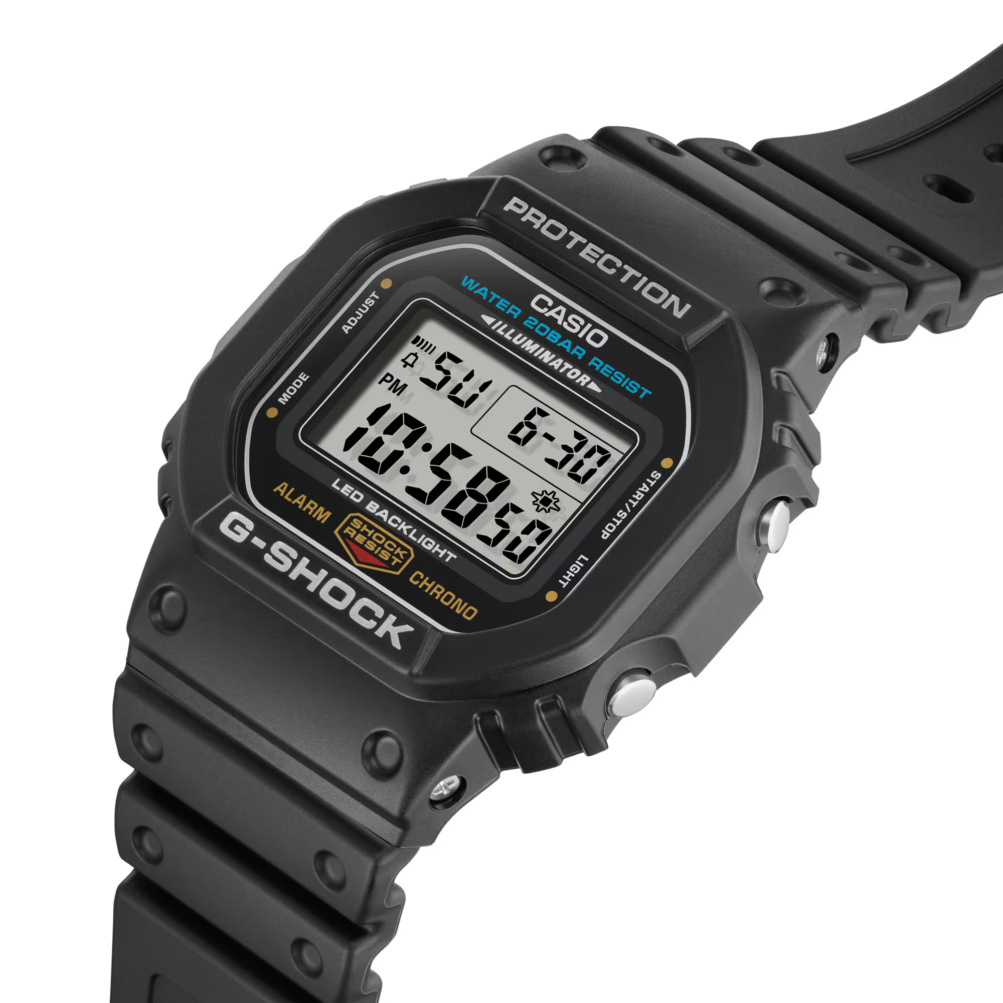 萬年鐘錶 - G-SHOCK  經典街頭潮流防震電子錶  DW-5600UE-1    錶徑: 42.8MM