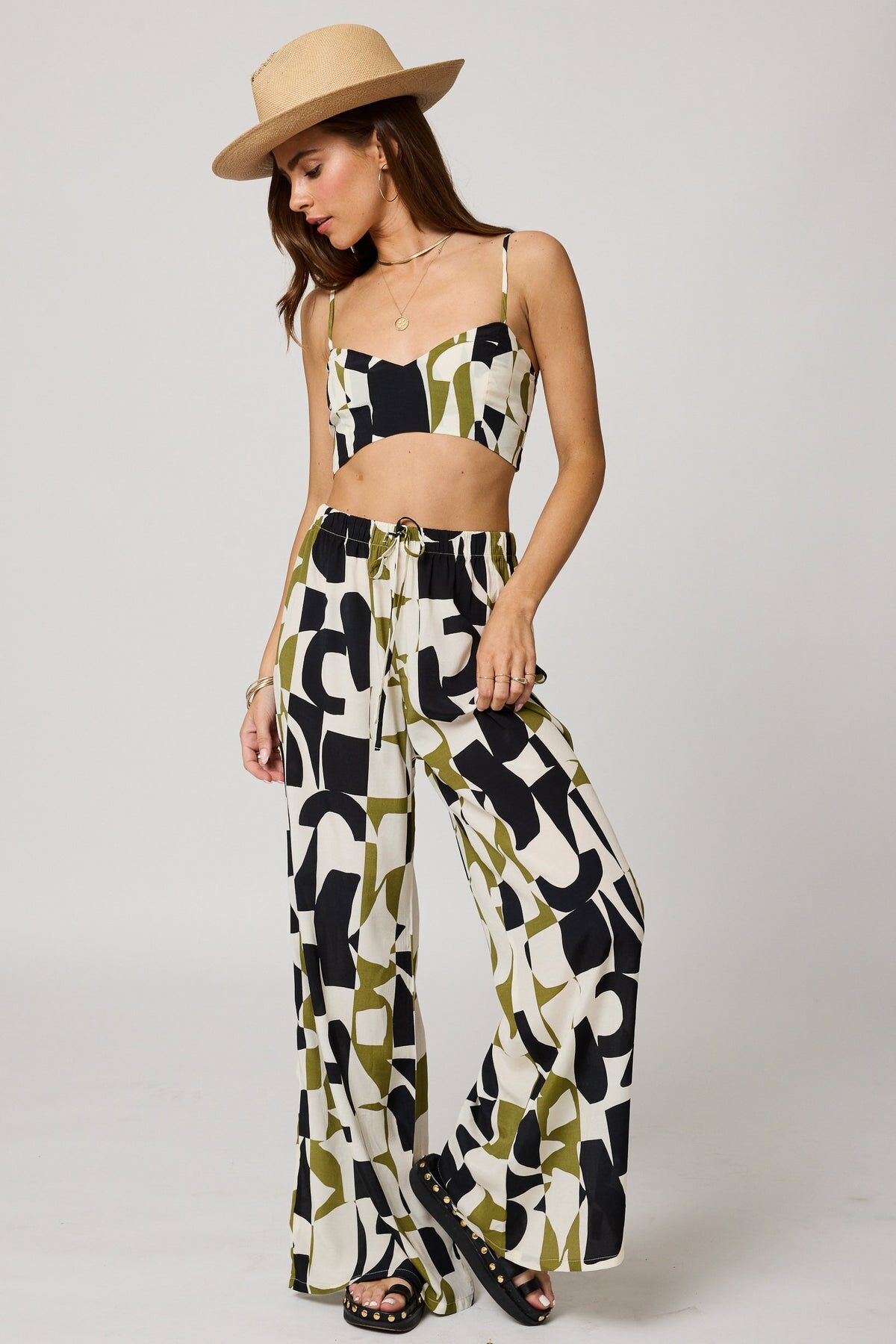 Venice Wide Leg Pant - Acrosanti 度假色塊寬褲