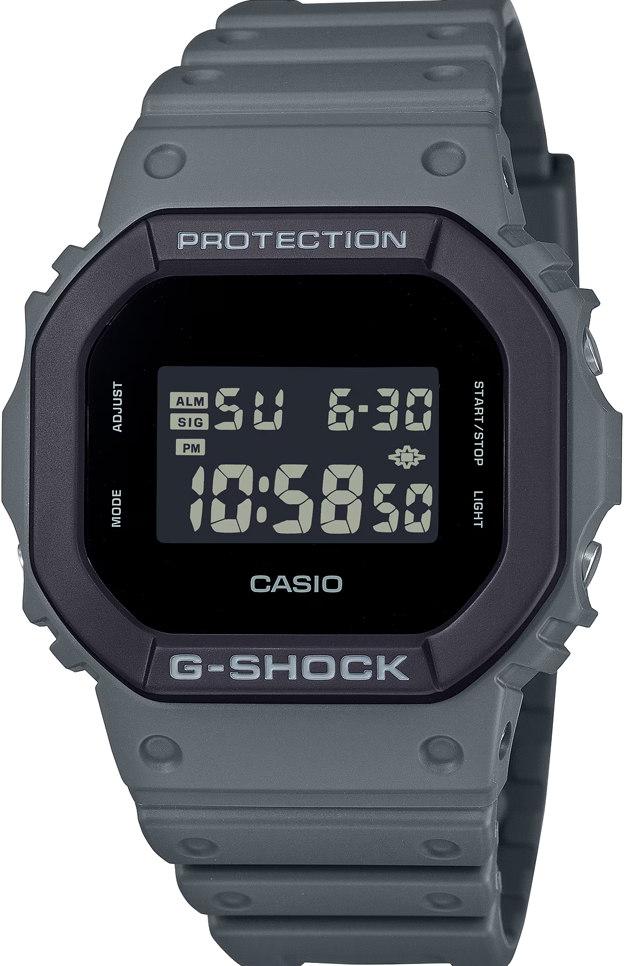 萬年鐘錶 - G-SHOCK  經典城市潮流岩石灰街頭潮流防震電子錶 DW-5610UU-8 錶徑: 42.8MM