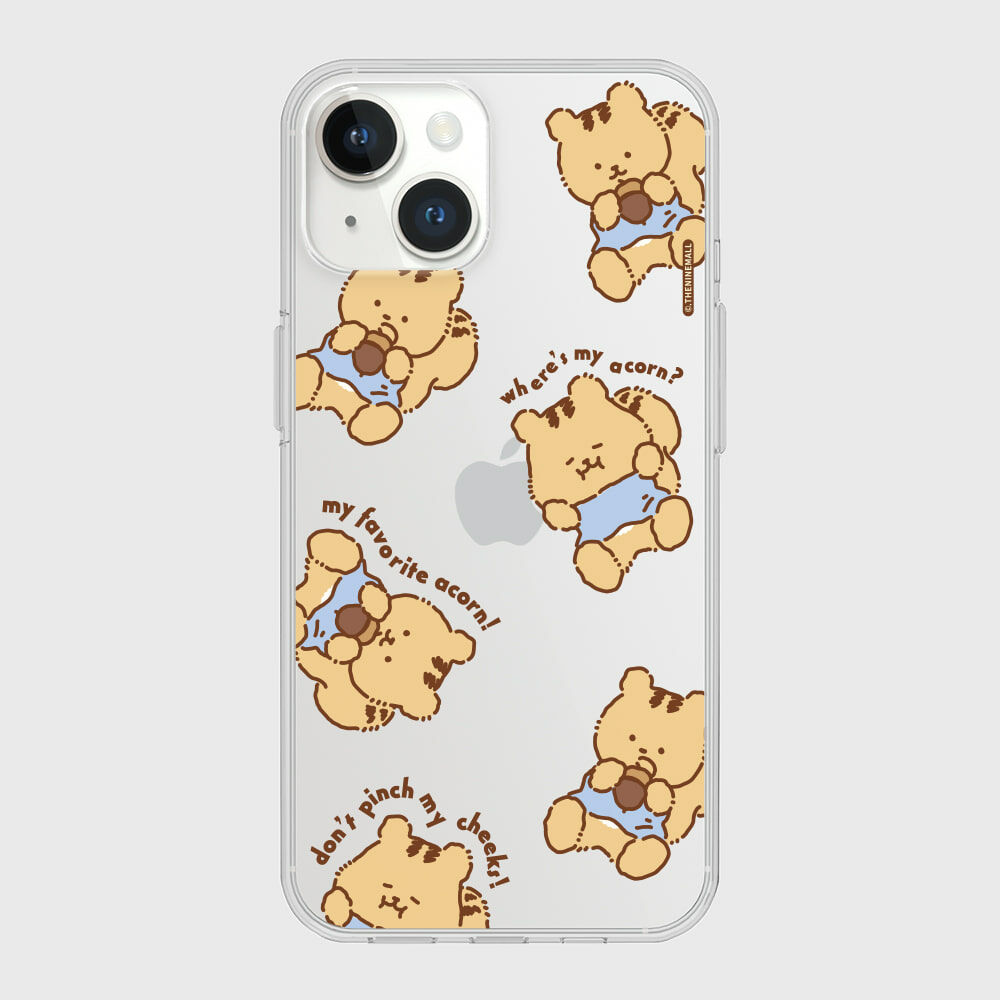 THE NINE MALL - pattern favorite acorn 透明軟殼