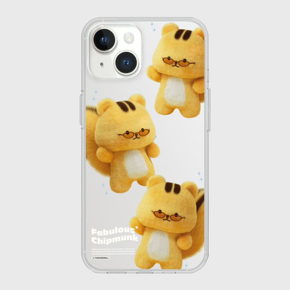 THE NINE MALL - pattern fabulous chipmunk 透明軟殼