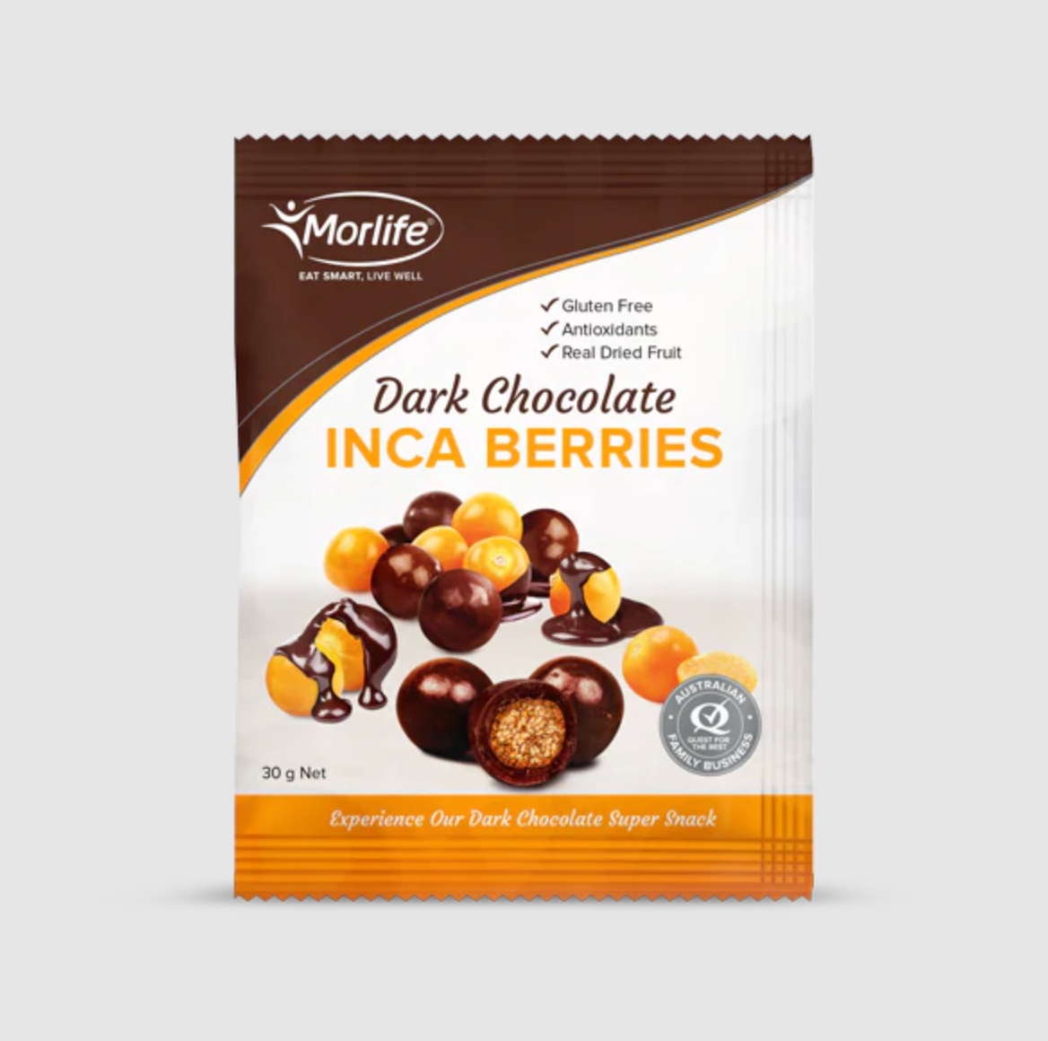 Morlife - 燈籠果黑朱古力 30g 無麩質健康小零食 平行進口