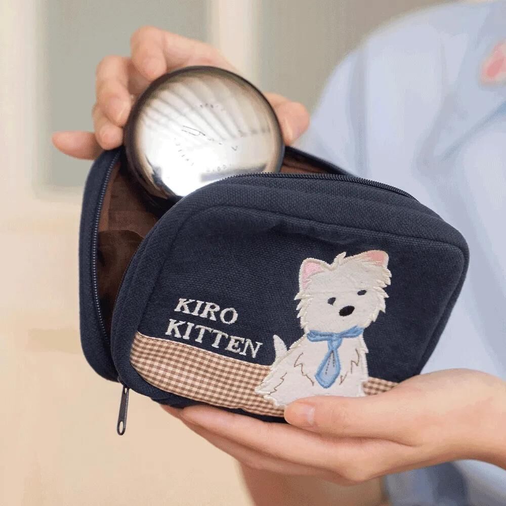 高地白梗大開口化妝包【現貨成品】