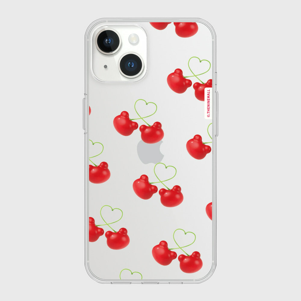 THE NINE MALL - cherry face gummy 透明軟殼