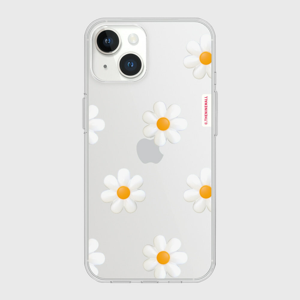 THE NINE MALL - marguerite flower pattern 透明軟殼