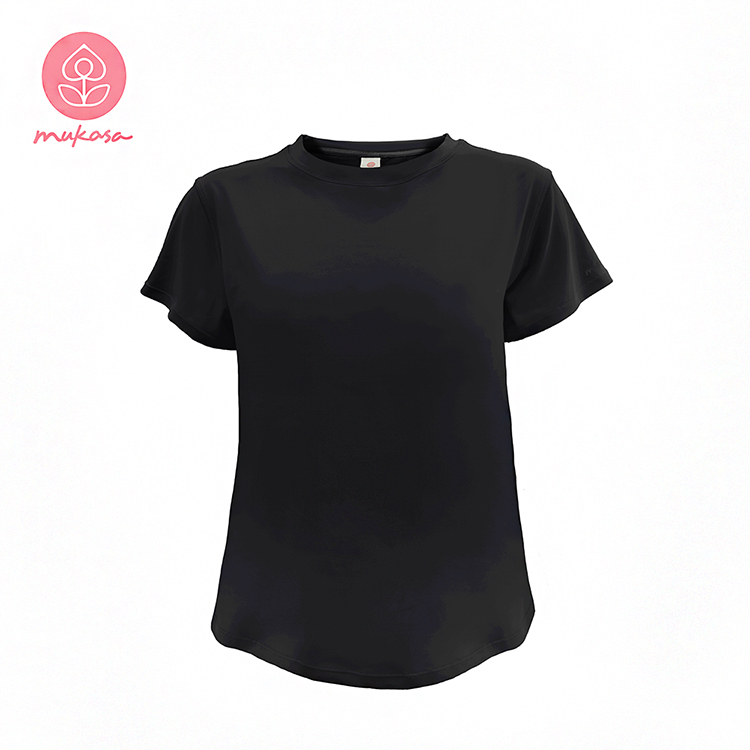 MUKASA 簡約短袖運動上衣-個性黑 MUK-2304107