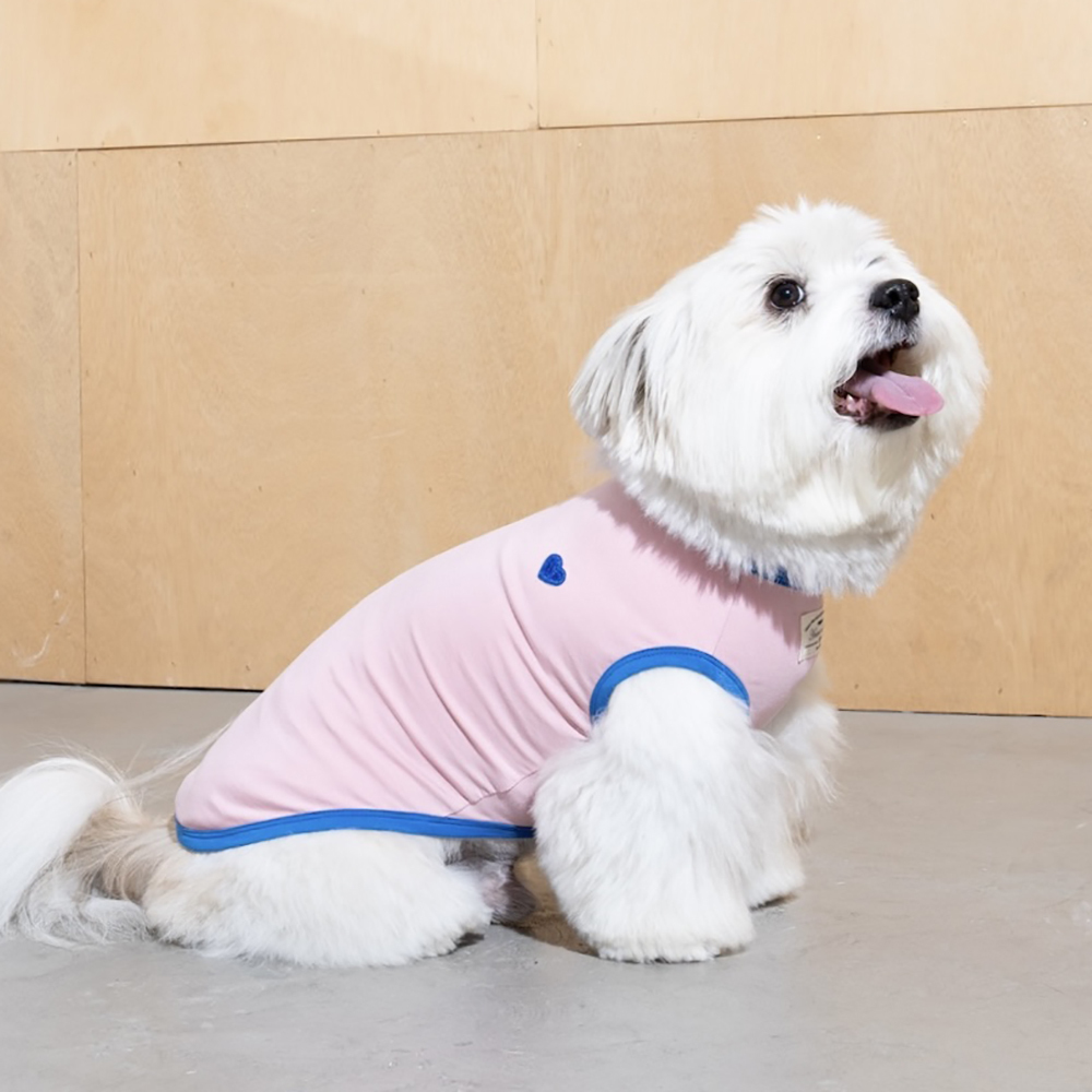 puppygallery｜愛心彈力無袖背心 粉