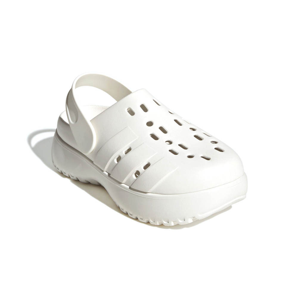 Adidas Adilette Clog Platform 女鞋 奶白色 厚底 增高 透氣 防滑 拖鞋 JP9576