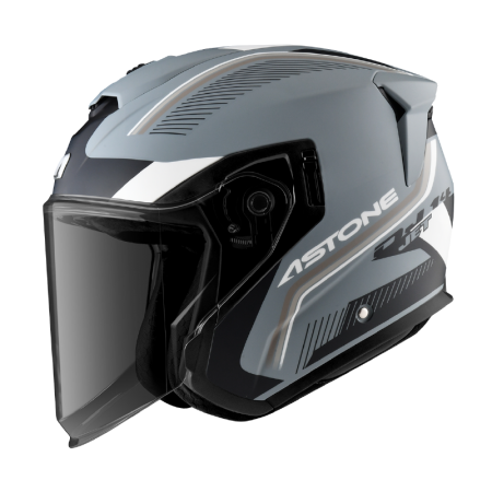 ASTONE DJ14 BQ1 平灰 卡其 彩繪 內墨片 3/4帽款