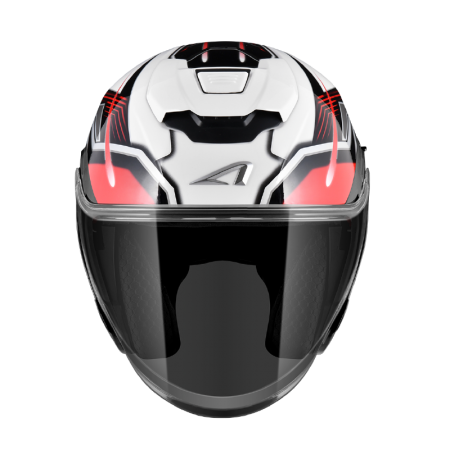 ASTONE DJ14 BQ2 白 紅  彩繪 內墨片 3/4帽款