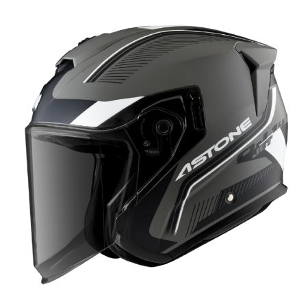 ASTONE DJ14 BQ1 平褐黑 彩繪 內墨片 3/4帽款