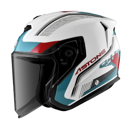 ASTONE DJ14 BQ1 白 紅藍 卡其 彩繪 內墨片 3/4帽款