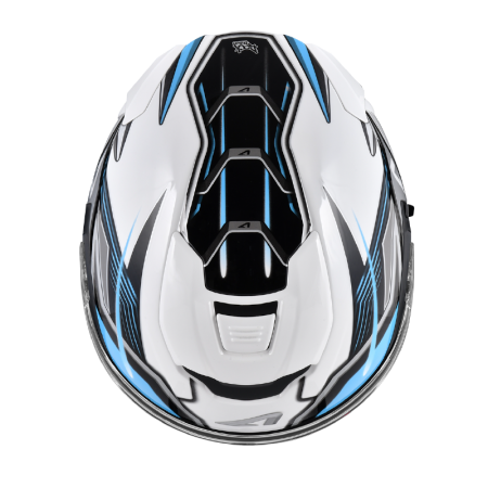 ASTONE DJ14 BQ2 白藍  彩繪 內墨片 3/4帽款