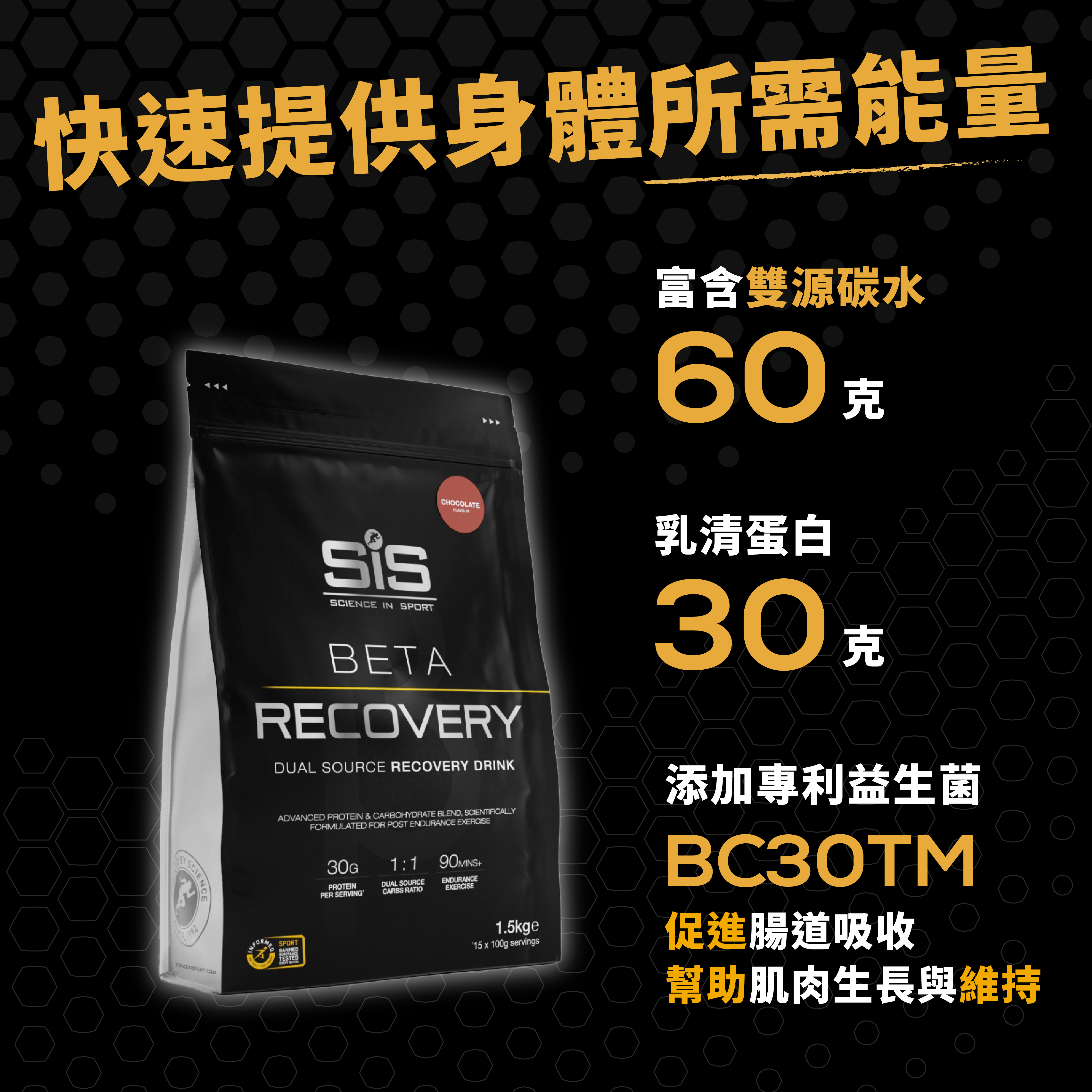 BETA RECOVERY 雙效恢復蛋白粉 - 單包 - 500g