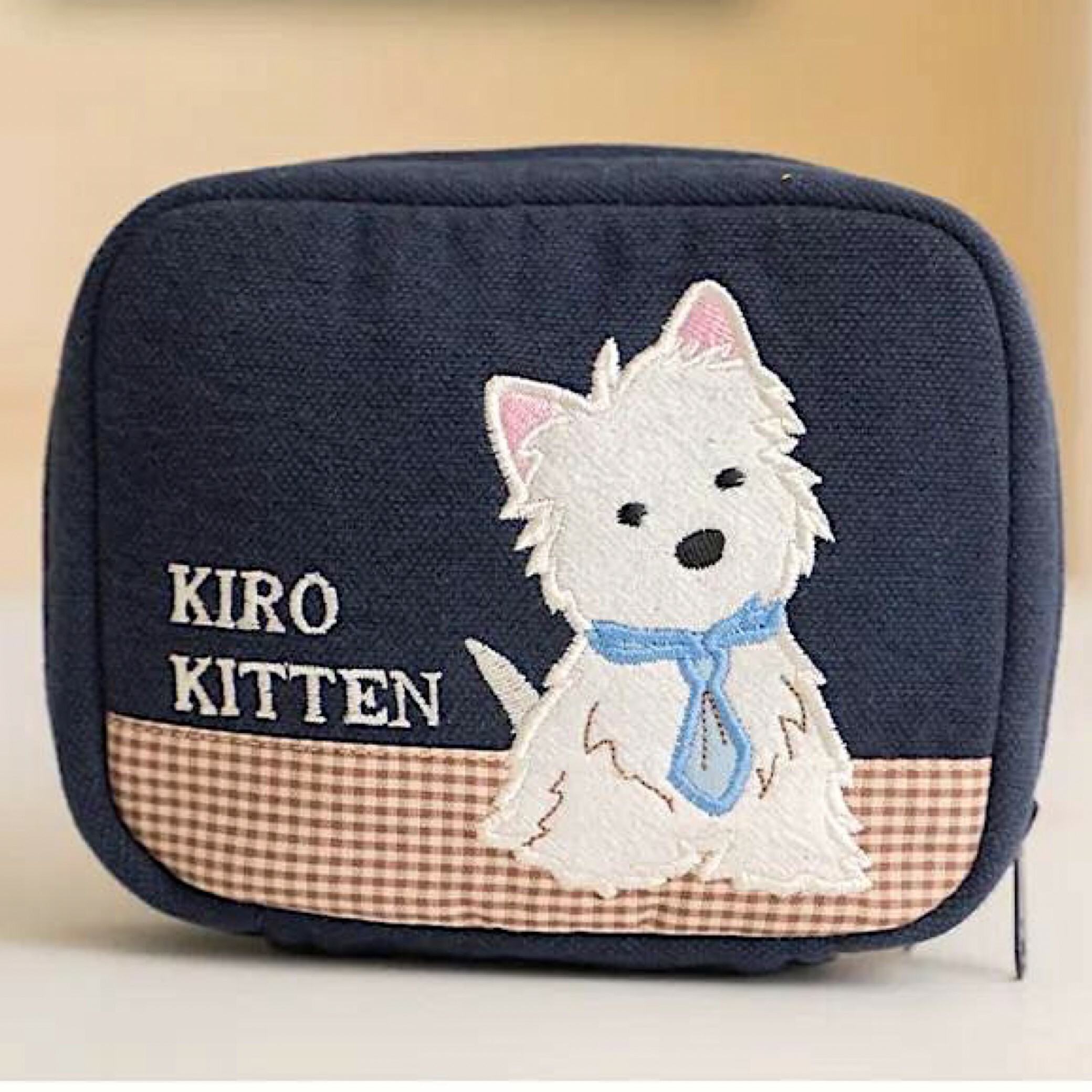 高地白梗大開口化妝包【現貨成品】