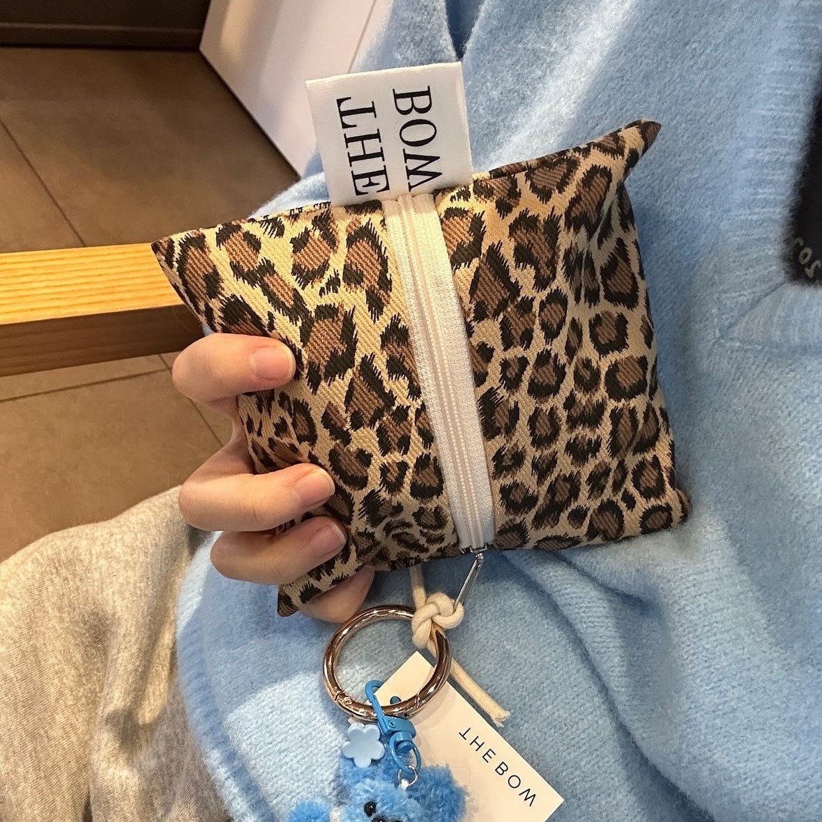 《5525》豹紋復古迷你收納小包