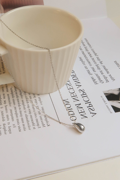 [ 2色 ]純銀水滴狀質感項鍊