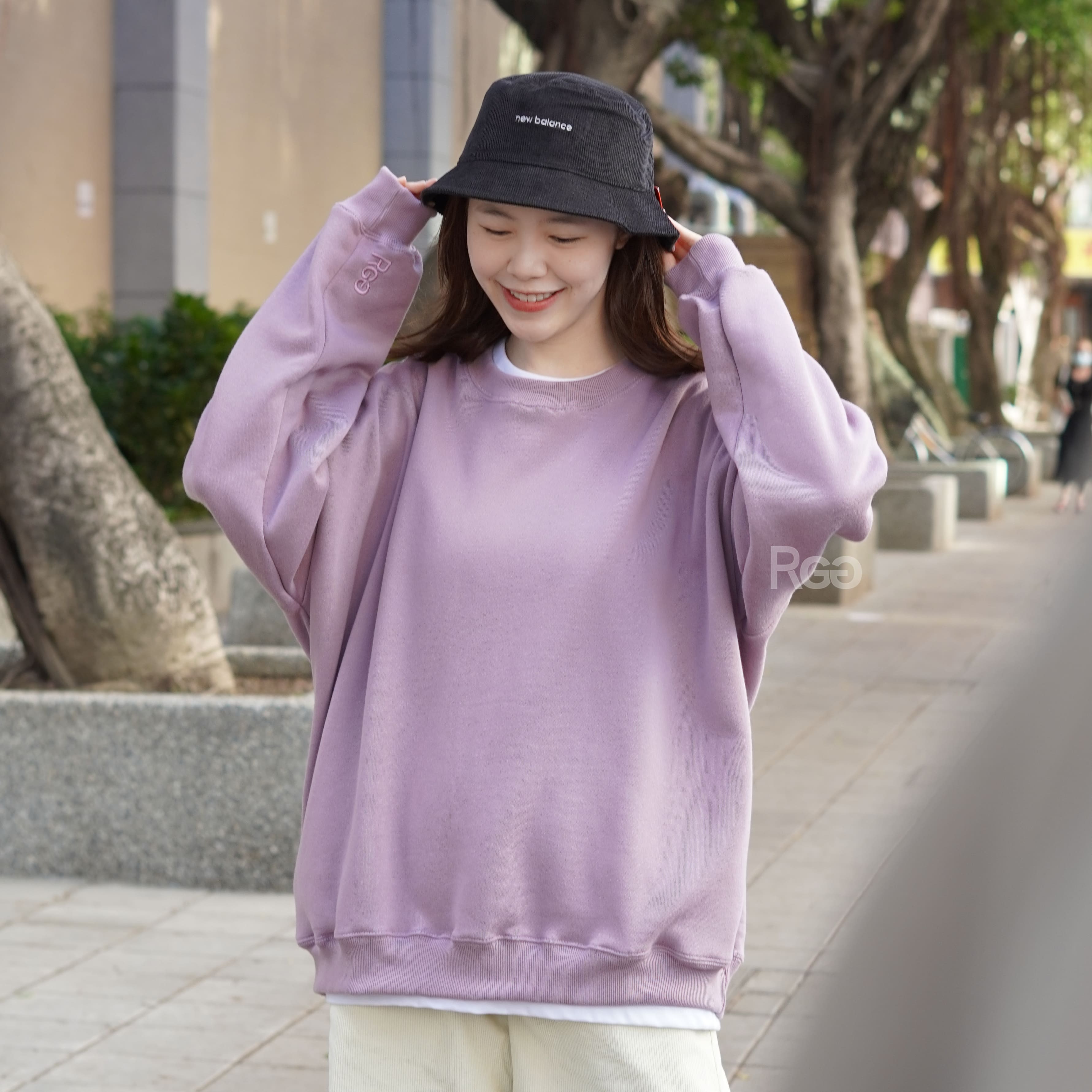 訂製款 RGG 韓版隱藏口袋刷毛大學Ｔ